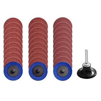 

75Pcs Roloc Quick Change Discs 2 Inch Sanding Discs with 1Pc 1/4Inch Holder Rust Paint Removal Surface Condition Discs