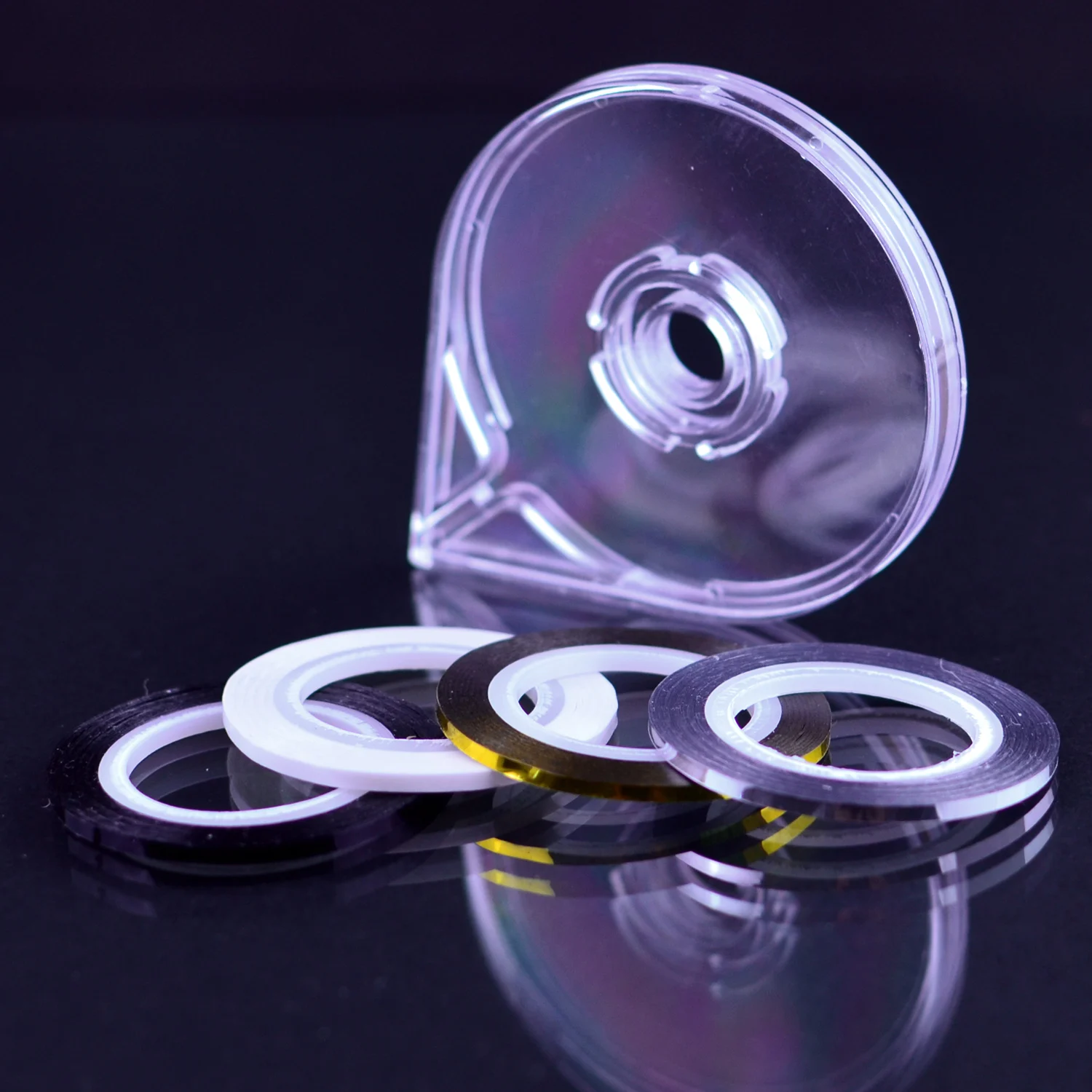 4 шт. 2 мм 3D стикер для ногтей стрижка Ленточные линии+ 1 шт. лента пустой чехол DIY маникюр дизайн ногтей наклейки набор инструментов