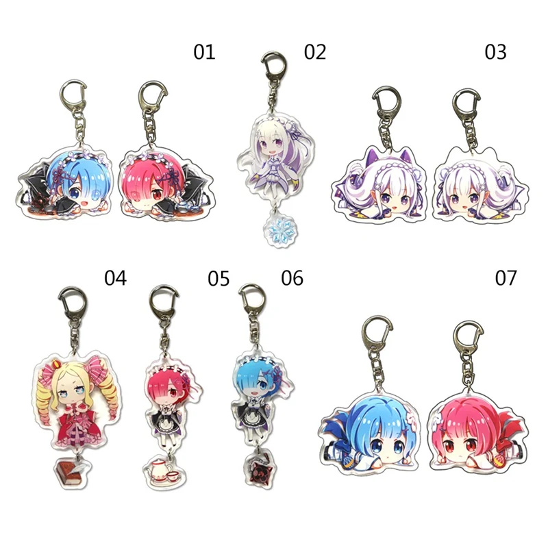 Акриловый брелок с фигуркой аниме Re: жизнь в другом мире от нуля | Украшения и