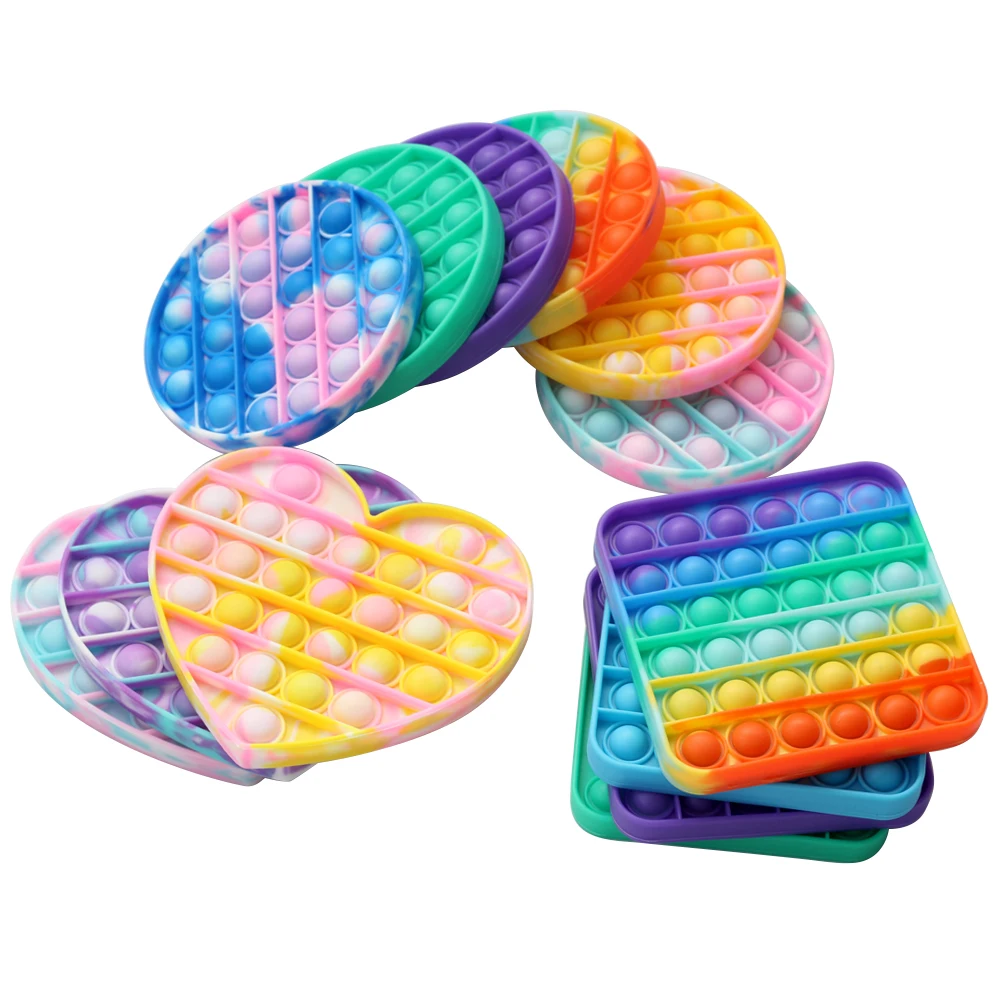 Rompecabezas de burbujas para adultos, juguete antiestrés, suave, extraíble, caja antiestrés