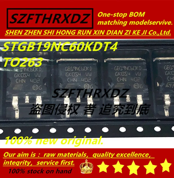 SZFTHRXDZ 100% Новый оригинальный (10 шт.) STGB19NC60KDT4 GB19NC60KD STGB19NC60HDT4 GB19NC60HD 2SK3612 K3612 TO263 |
