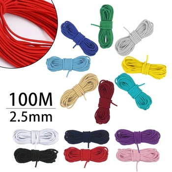 

1 Roll Elastic Rope 2.5mm 100m Round Rubber Elastic Rope Band DIY Sewing Handmade Clothes Bags Practical