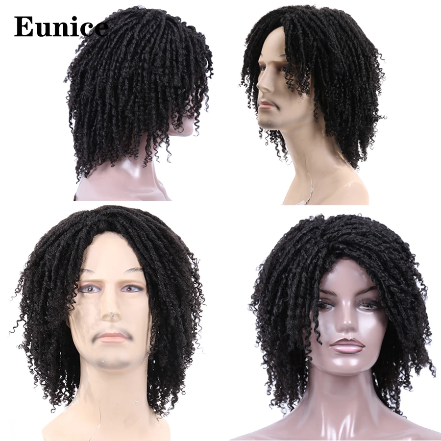 14 インチ合成ソフトドレッドヘアのかつら女性 男性オンブル黒バグブラウンショートヘアかぎ針かつら高温度繊維 Synthetic None Lace Wigs Aliexpress