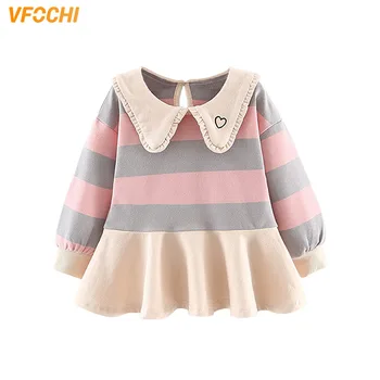 

VFOCHI New Baby Girl Dresses Spring Autumn Casual Girls Clothes Long Sleeve Baby Girls Sweater Dress Kids Dresses For Girls 0-3Y