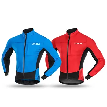 

Lixada Men's Windproof Cycling Jacket Winter Thermal Polar Fleece MTB Bike Bicycle Riding Running Clothing Sportswear Jacket