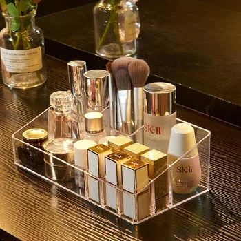 

Wall-Mounted Lipstick Rack Cosmetic Storage Box Plastic PS Makeup Storage Box Cream Storage Box Cosmetic Rack Dresser Makeup Box