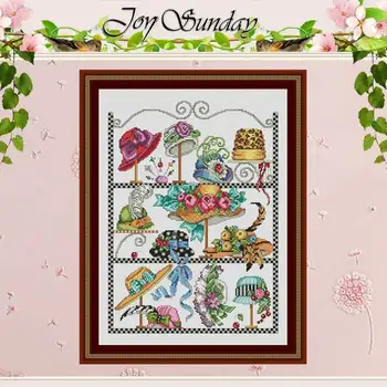

Hat rack patterns counted 11CT 14CT 18CT Cross Stitch Sets DIY Chinese Cross stitch Kits Embroidery Needlework home decor