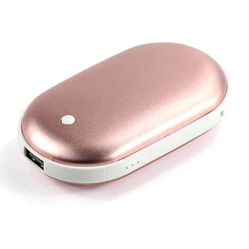 Pink Qianyun домашний согревающий продукт, долговечный мини удобный карманный дорожный обогреватель, 5200 мАч, 5 В, USB Перезаряжаемый СВЕТОДИОДНЫЙ Электрический обогреватель для рук - Color: Pink