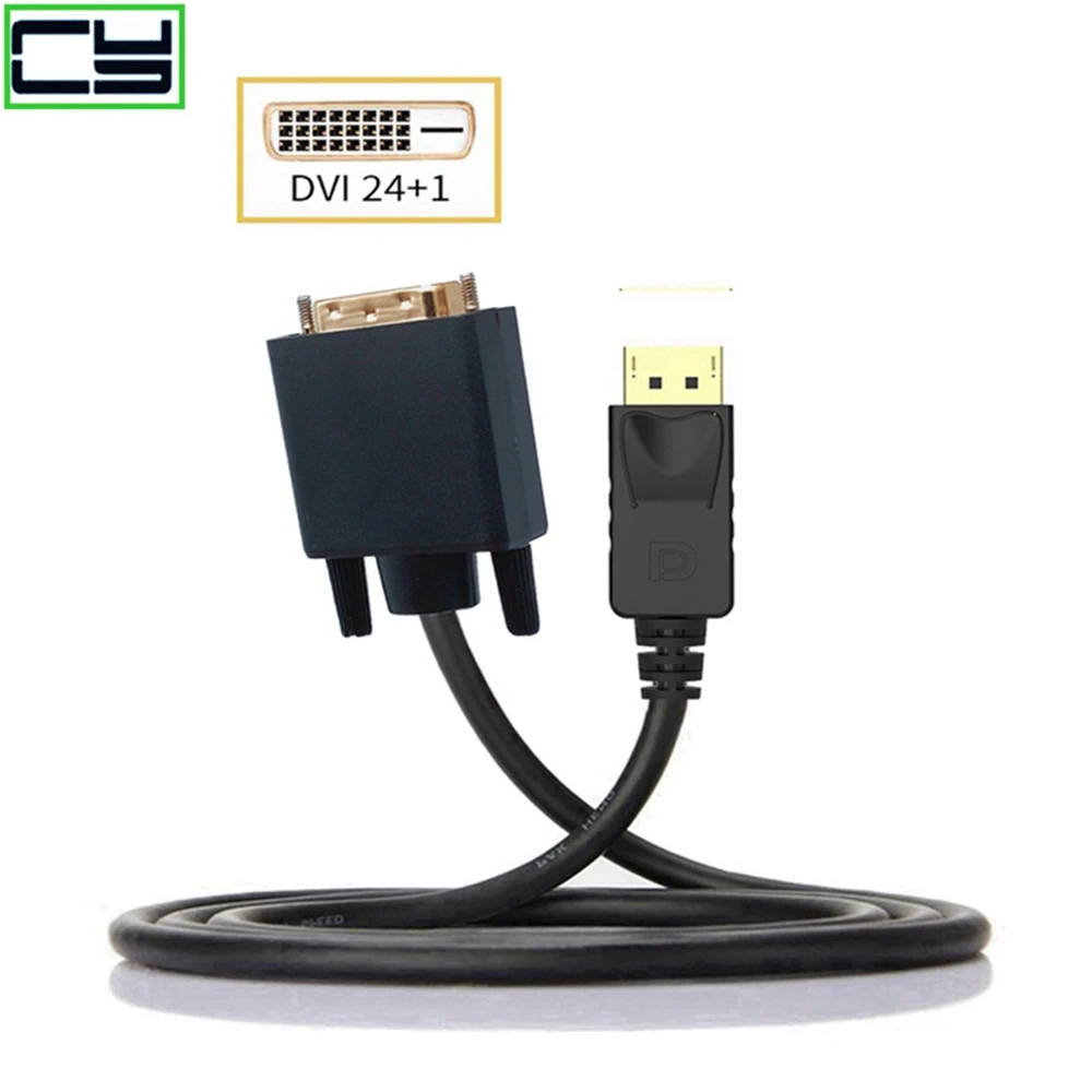

Профессиональный кабель-преобразователь DP-DVI 1,8 м, штыревой разъем дисплея в DVI-D 24 + 1Pin штыревой кабель адаптера дисплея для монитора