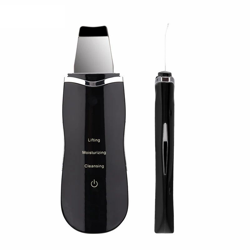 

Rechargeable Ultrasonic Facial Skin Scrubber Cleaner Peeling Vibration Blackhead Removal Exfoliating Pore Cleaner Tools