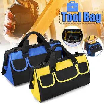 

14/17/19 Inch Multi-function Tool Bag Waterproof Large Capacity Storage Bag Thickening Repair Tool Pocket Work Hardware Pouches