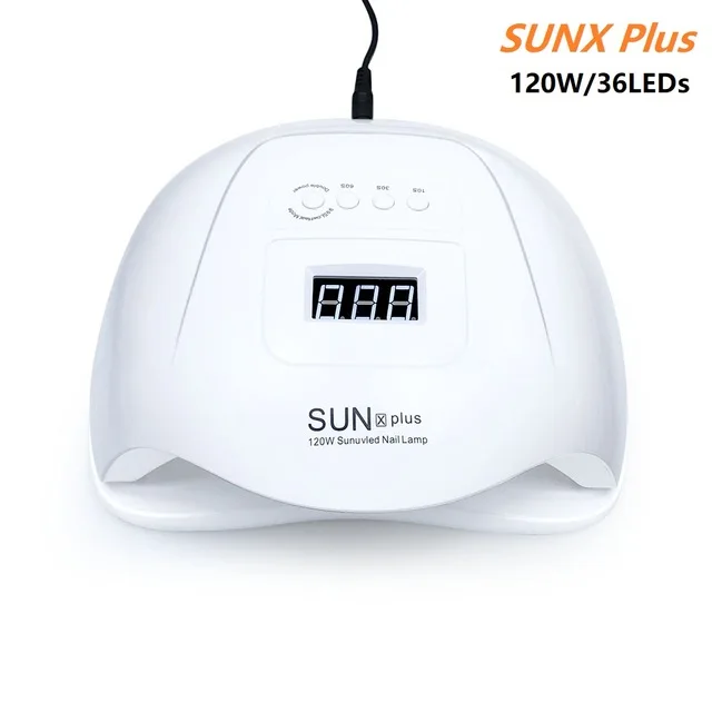 120W White RainSolid 90 Вт SUNX7 УФ светодиодная лампа для сушки ногтей для всех типов гель 42 светодиода УФ лампа Датчик ногтей 10 s/30 s/60 s таймер ЖК-дисплей - Цвет: 120W White