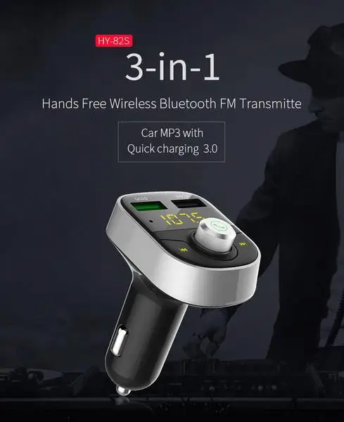 50 шт. fm-передатчик Aux модулятор Bluetooth Handsfree автомобильный комплект автомобильный аудио mp3-плеер Быстрая зарядка двойной зарядное устройство usb