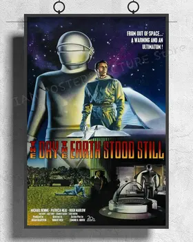 

NJ376 The Day the Earth Stood Still Movie (1951) Science fiction Wall Sticker Silk Poster Art Home Decoration