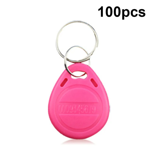 10/100pcs RFID Tag 125Khz Key Copy Rewritable Writable Rewrite RFID  Keyfobs Tag Ring Card Proximity Token Duplicate 9 Colors M 100pcs