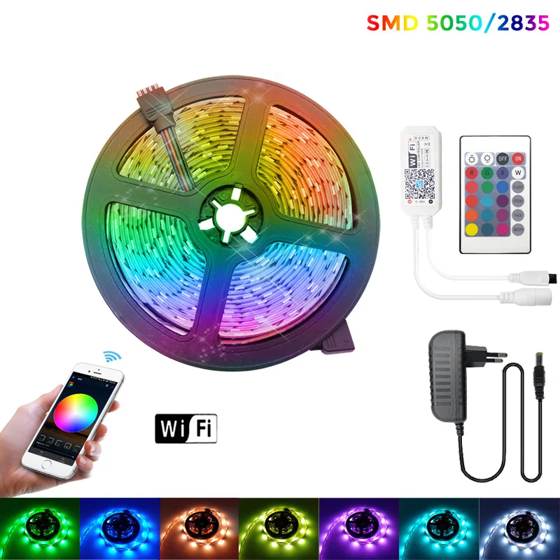 Wifi дистанционный светодиодный светильник SMD 5050 2835 водонепроницаемая гибкая