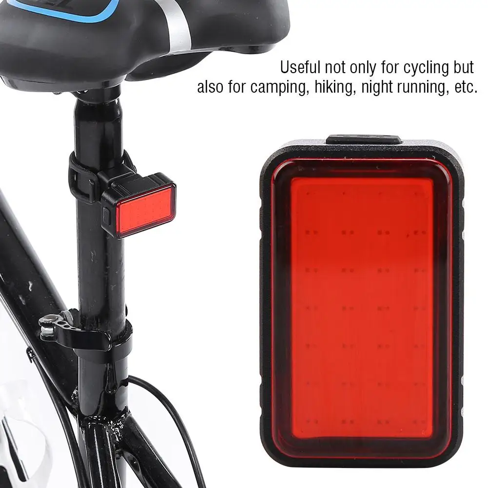 Bicycle LED Light USB Rechargeable Bicycle Smart Taillight Night Cycling Safety Warning Taillight Brake Seatpoat Lamp