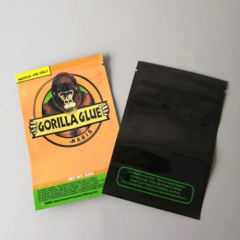 

New Gorilla Glue Bag California 3.5g Mylar Bags Smell Proof Bags Gorilla Glue Zipper Bag For Dry Herb Flower Packaging Package