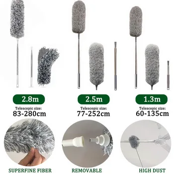 

Adjustable Microfiber Dusting Brush Extend Stretch Feather Home Duster Air-condition Car Furniture Household Cleaning Brush ^1