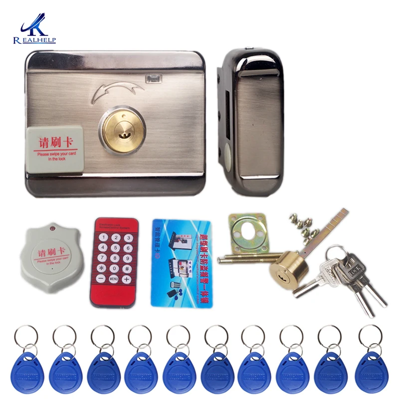 스마트 RFID 카드로 원격 잠금 해제 전자 도어락, 홈 보안 시스템 키트, 출입 통제 시스템, 1000 사용자