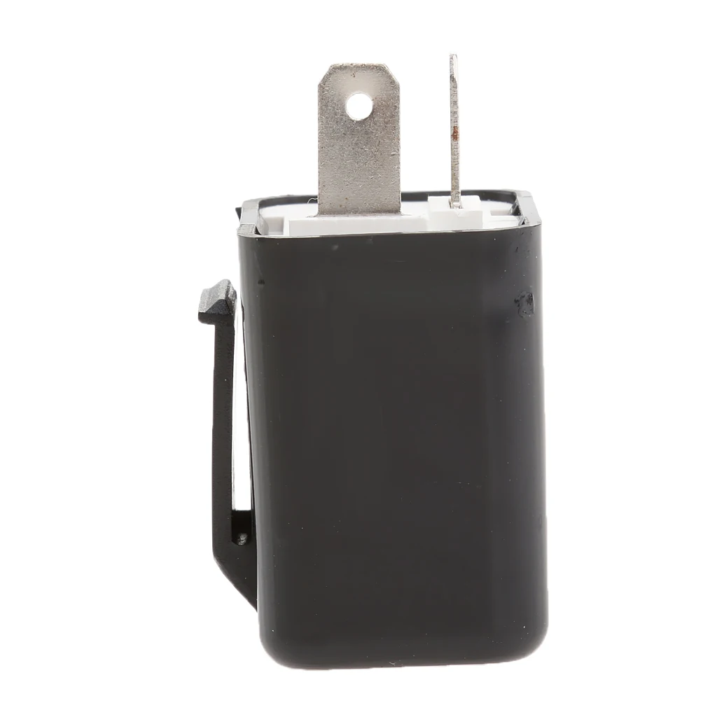2-Pin 12V Motorcycle LED Turn Signal Flasher Relay Speed Adjustable Indicator Black