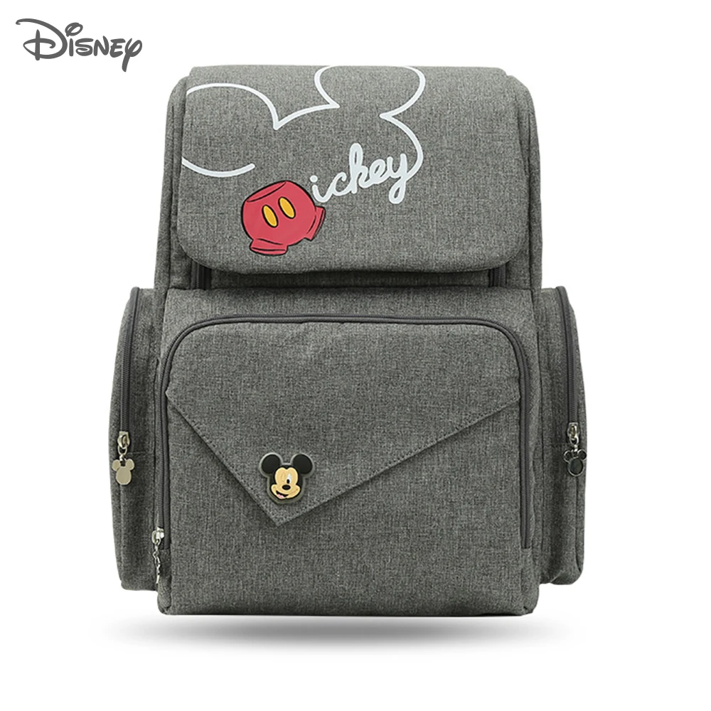 Gray Брендовая сумка для подгузников disney, рюкзак с Минни Микки Маусом, сумки для подгузников для мам, дорожный рюкзак для беременных, сумка для ухода за ребенком - Цвет: Gray