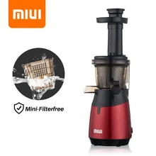 MIUI Mini centrifugeuse lente vis presse à froid extracteur,breveté sans filtre technologie,2021,électrique fruits et légumes presse-agrumes Machine,Rendement de jus super élevé,Peut faire de la crème glacée