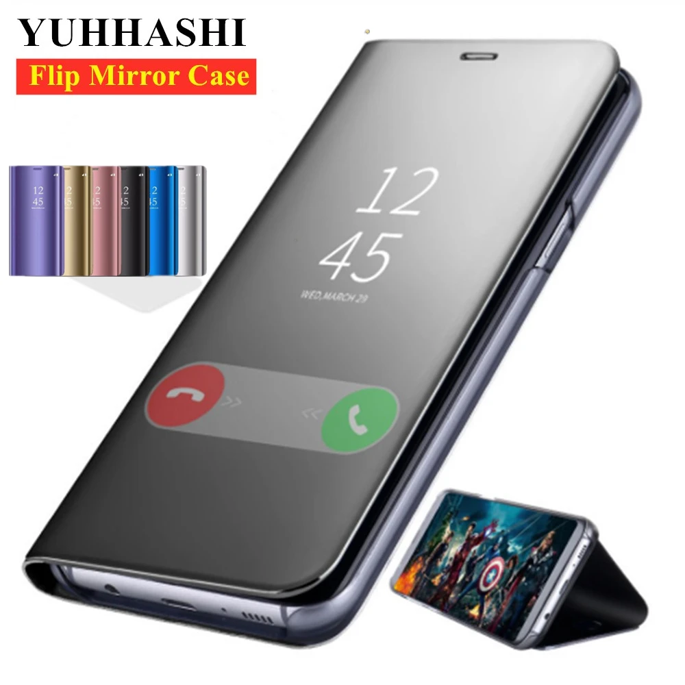 

Mirror Flip phone Case For Samsung galaxy S8 S9 S10 Plus S7 edge Note10 Plus 9 8 A9 A10 A30 A40 A50 A60 A70 A80 A90 Smart cover