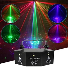 YSH 9-Auge Strahl Sound Control Party Lampen DMX Laser Projektor DJ Controler Led-leuchten Disco Licht Für Home