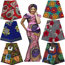 cotton Ankara African prints batik fabric real dutch wax high quality Africa sewing material for woman party dress 6 yards
