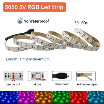 

DC 5V USB Led Light Strip RGB 5050 Led Strip Flexible 1m 2m with 3Key 17Key RGB Controller Remote For TV Background Lighting