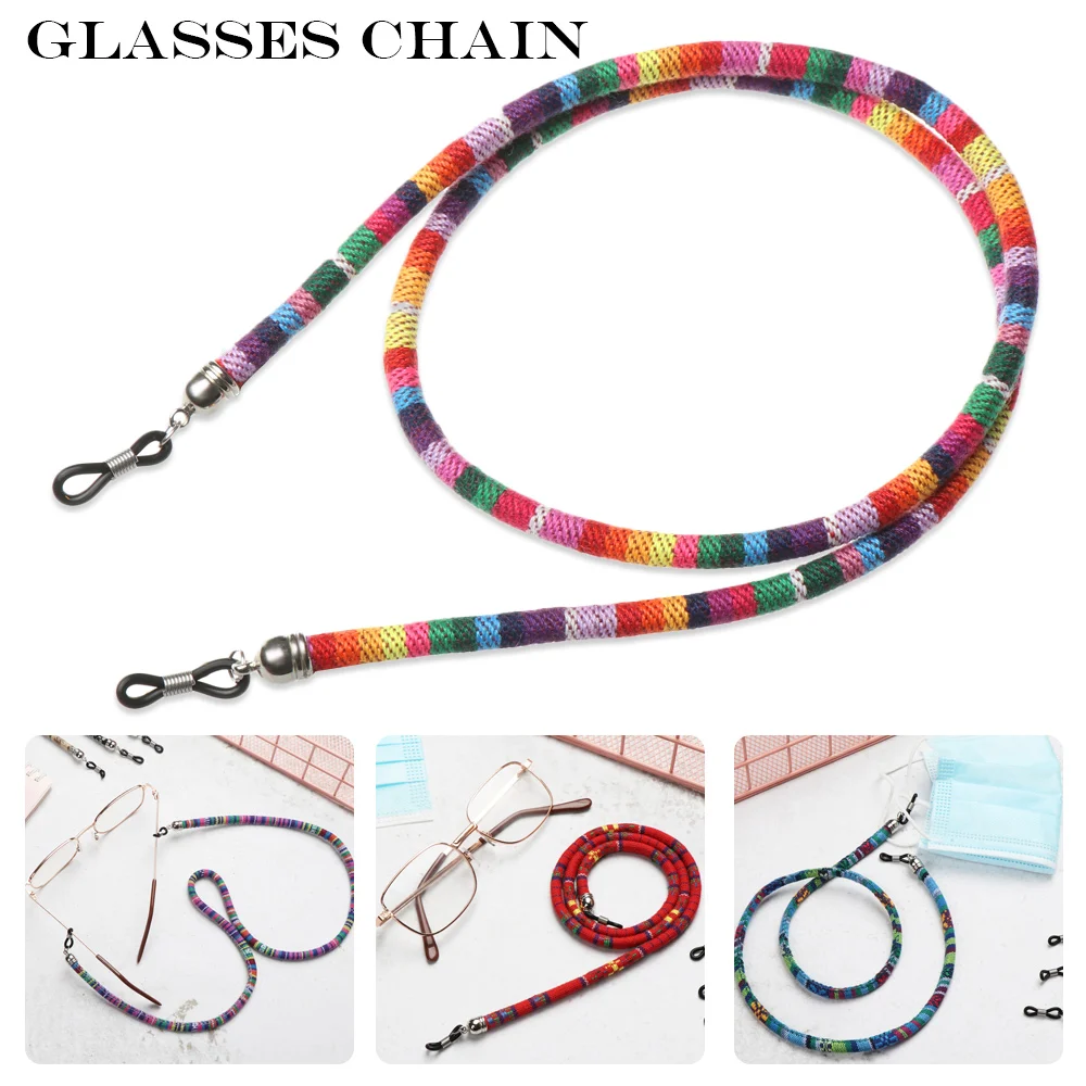 Coarse Cotton Rope Bohemain style Glasses Chain Ethnic Colorful Reading Glasses Cord Holder Mask Ant