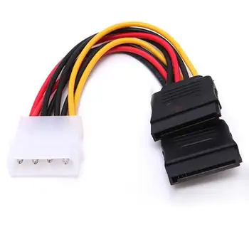 

High quality Reliable 4 Pin IDE Molex to 15 Pin 2 Serial SATA Hard Drive Power Adapter Cable DD Hard Disk Cable