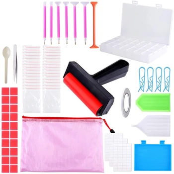 

73 Piece of 5D Diamond Painting Tool Accessory Set with Diamond Painting Roller and Box,Suitable for Adults and Children