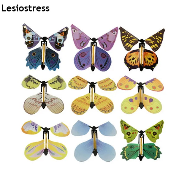 Lesiostress 5pcs Magic Butterfly flying Card Toy with Empty Hands Solar Butterfly Wedding Magic Props Magic Tricks 1