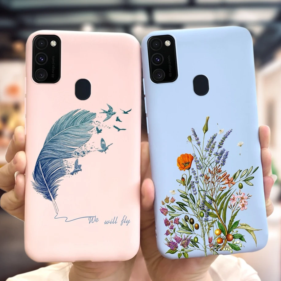 For Samsung Galaxy M21 21 Case On Samsung M21 Phone Cover Fashion Feather Soft Coque For Samsung M30s M21 M215 M 21 Shell Mobile Phone Cases Covers Aliexpress