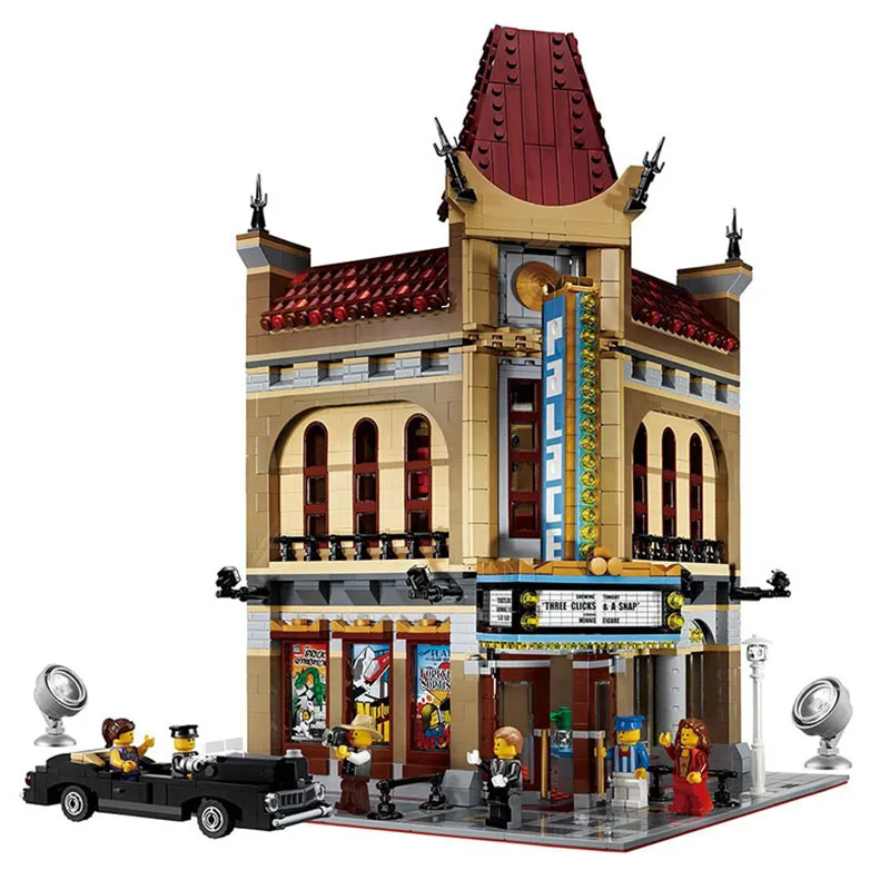 

15006 30006 Ideas Series The Palace Cinema Model Building Blocks Set Lepining 10232 Classic House Architecture Toys