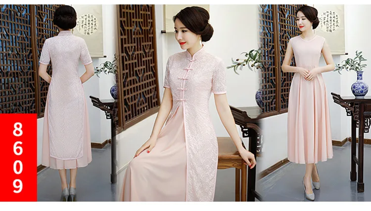 Китай(материк) Qipao многоцветный cheongsam Национальный Ветер улучшилось платье Ципао большие качели типа Чонсам ежедневно платье Ципао платье