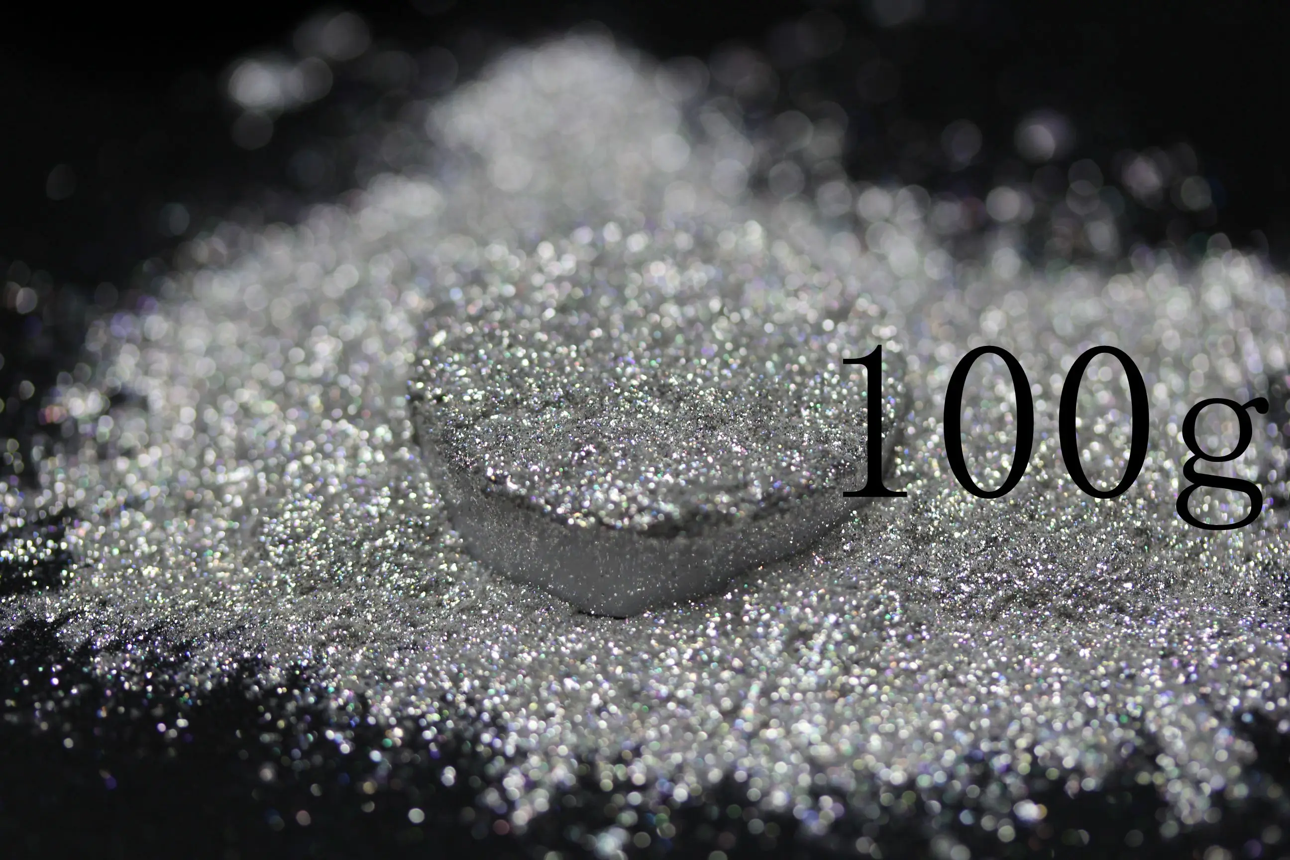100g Косметический класс, серебристо-белый переливающийся сверкающий пигмент-хамелеон, порошок для гелевых теней для ногтей, искусство, ремесло, 2080C - Цвет: 100g
