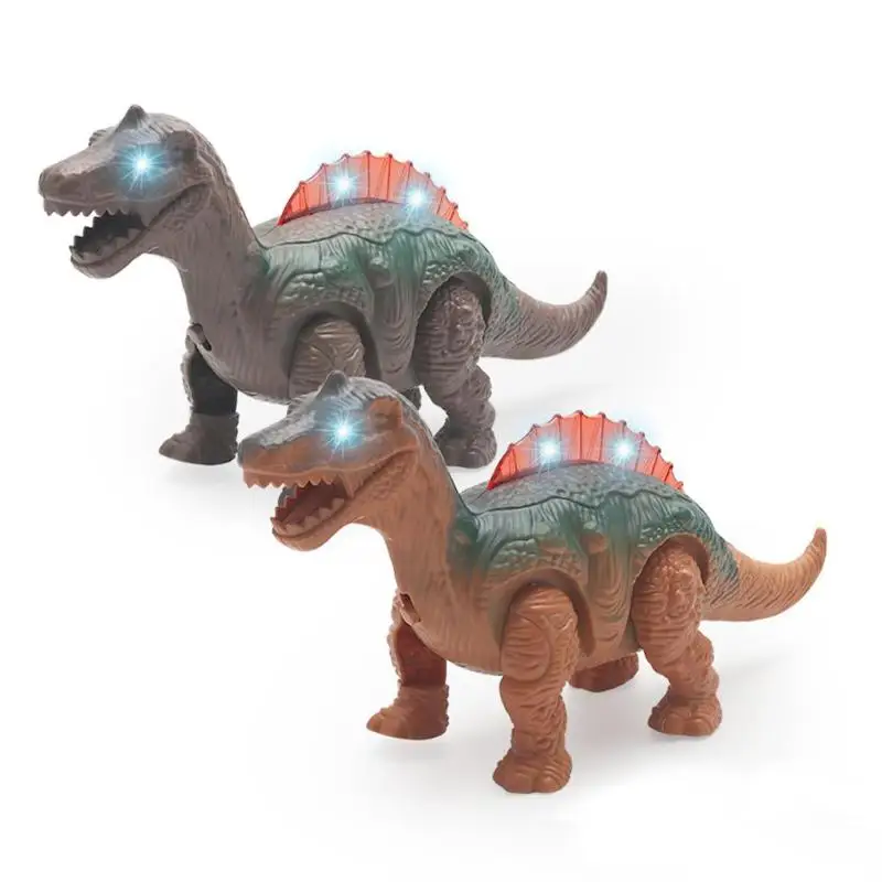 Potted Deco Electric Walking Dinosaur Terror Lifelike Cries Flashing Lights with Sounds Flashing Light Simulated Model Kid Toys