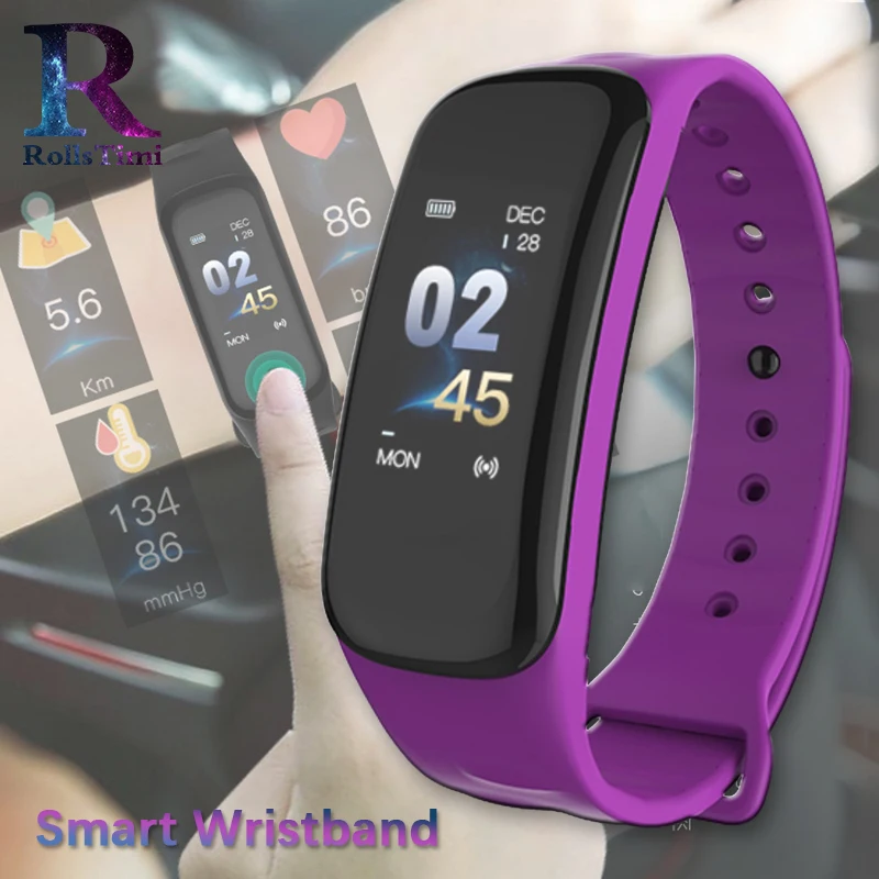 

BINSSAW Women Smart Bracelets Fitness Tracker Color Screen Smart Watch Heart Rate Monitor Smart Wristband Sports Watches Men+BOX