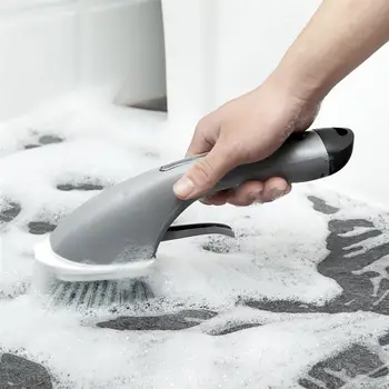 

New Kitchen Cleaning Brush Scrubber Washing Dish Bowl With Refill Liquid Soap Dispenser Dish Sponge Kitchen Pot Cleaner Tools