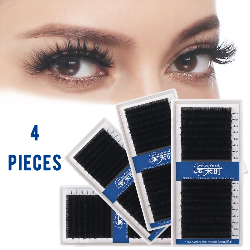 

Individual Eyelashes Extension 16Rows Soft Eyelash Extension Silk Volume Cilios Lashes Faux Mink Eyelashes Makeup Free Shipping