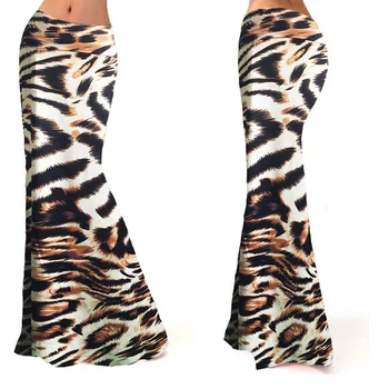 

Leopard Skirt Womens High Waist Long SKirts Spring Summer Tight Skirt Bodycon Trumpet Sexy Mermaid Large Size S-3XL New Fashion