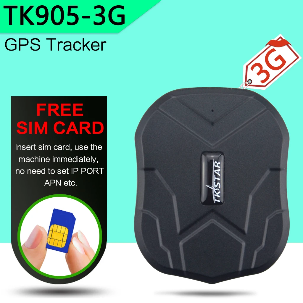 Автомобильный GPS трекер 3G TKSTAR TK905 водонепроницаемый 2G 5000 мАч 90 дней в режиме