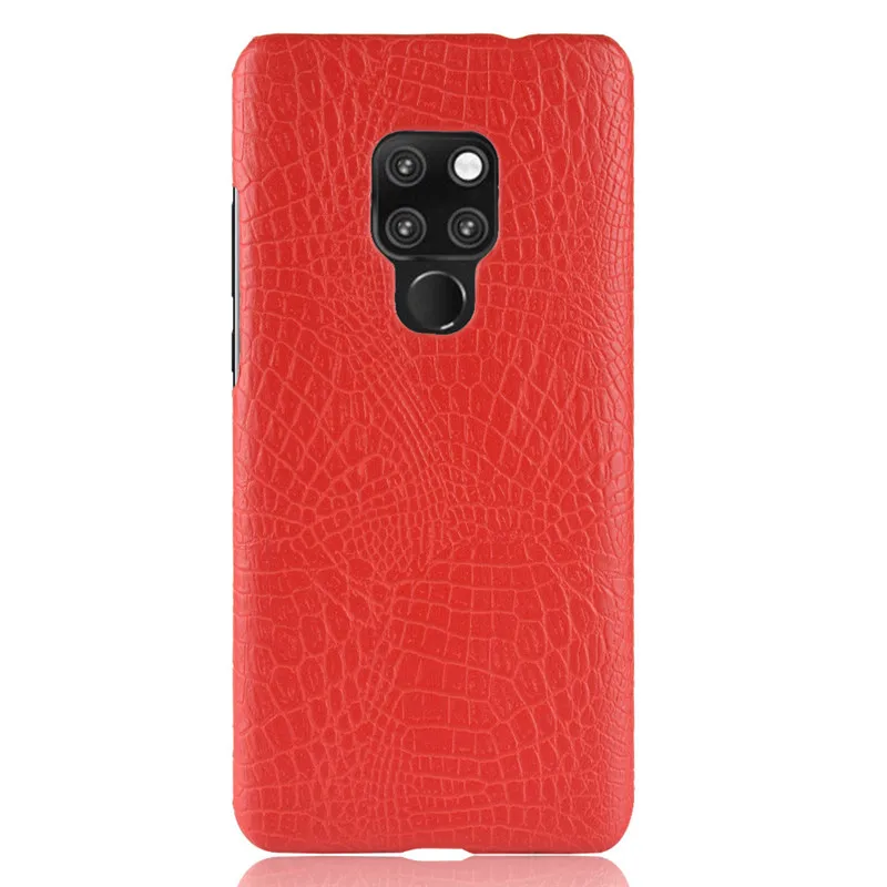 Для huawei mate 20 X Чехол 7,2 роскошный Твердый искусственная крокодиловая кожа задняя крышка для huawei mate 20X mate 20X EVR-L29 чехол для телефона сумка - Цвет: Красный
