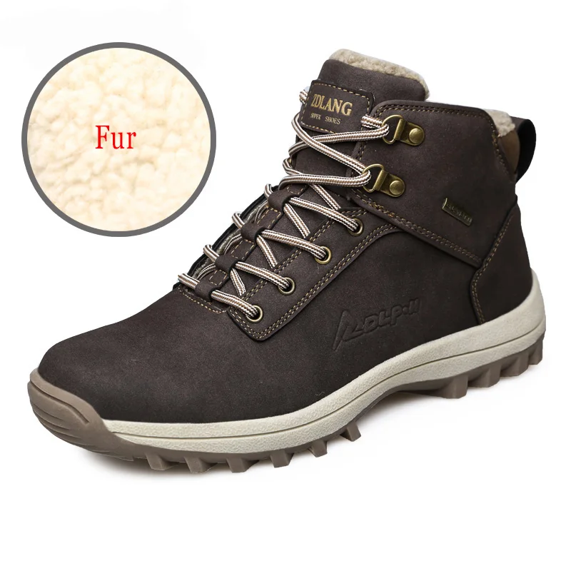 Winter Men Boots Fur Warm Man Snow Boots Designer Luxury Male Winter Combat Mens Shoes Driving Ankle Boots Tactical Punk Shoes