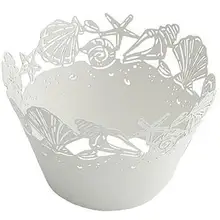 12 шт полые оболочки морская звезда Кекс Маффин обертка чехол для свадебной вечеринки лайнер Декор