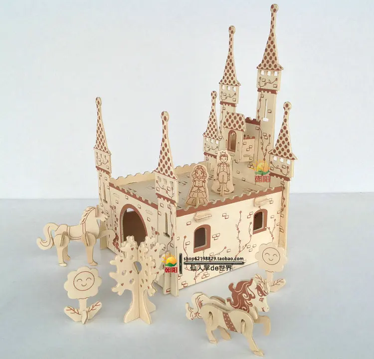 Детские diy игрушки-головоломки для детей 10 лет мальчик и девочка сшивание деревянный замок Пазлы игрушки подарок для детей обучение