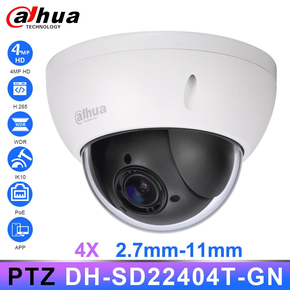 Камера видеонаблюдения Dahua DH оригинальная PTZ IP HD 4 МП кратный оптический зум WDR ICR DNR IVS IP66 IK10 H.265|Камеры